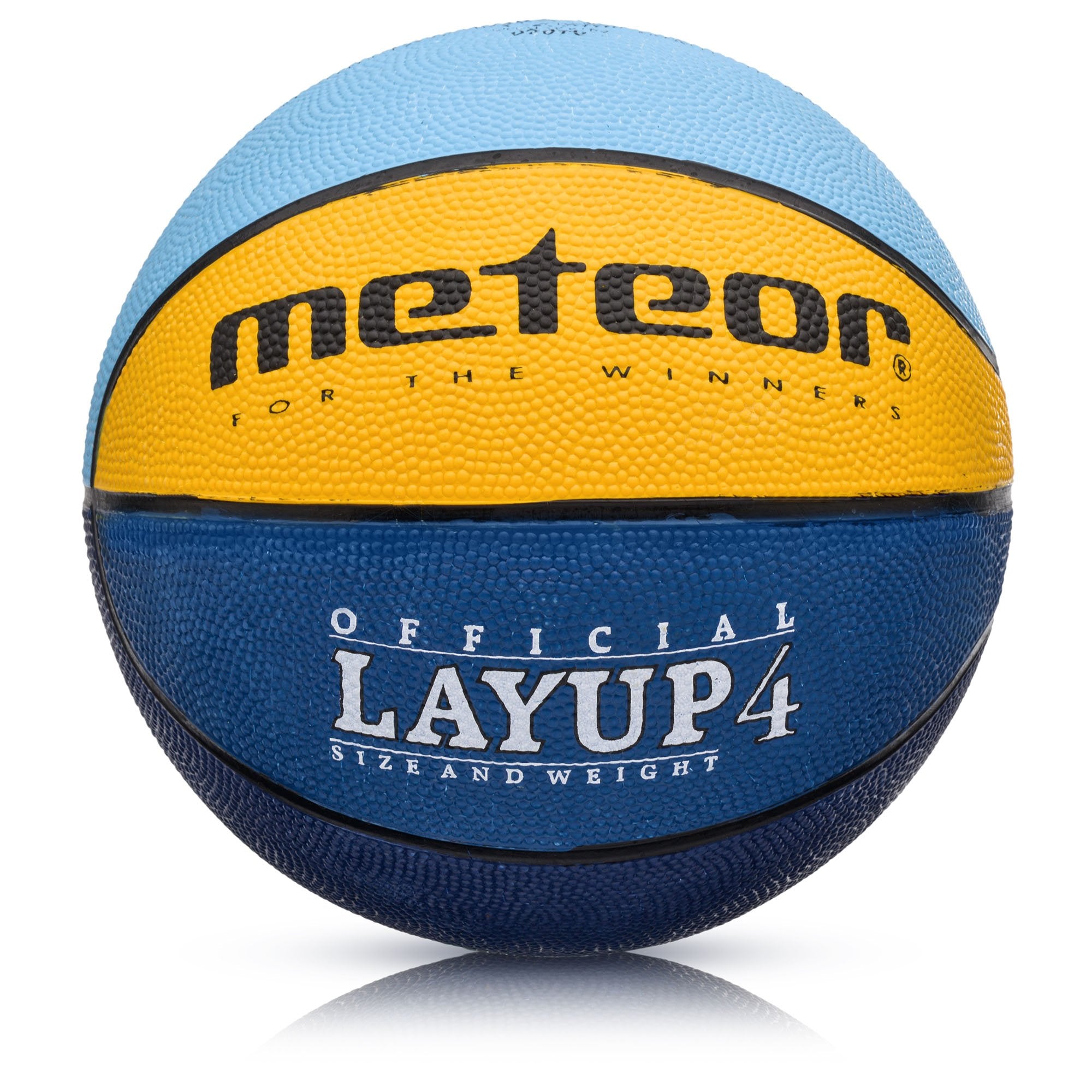 Basketbola bumba Meteor Layup 4 blue / yellow / light blue