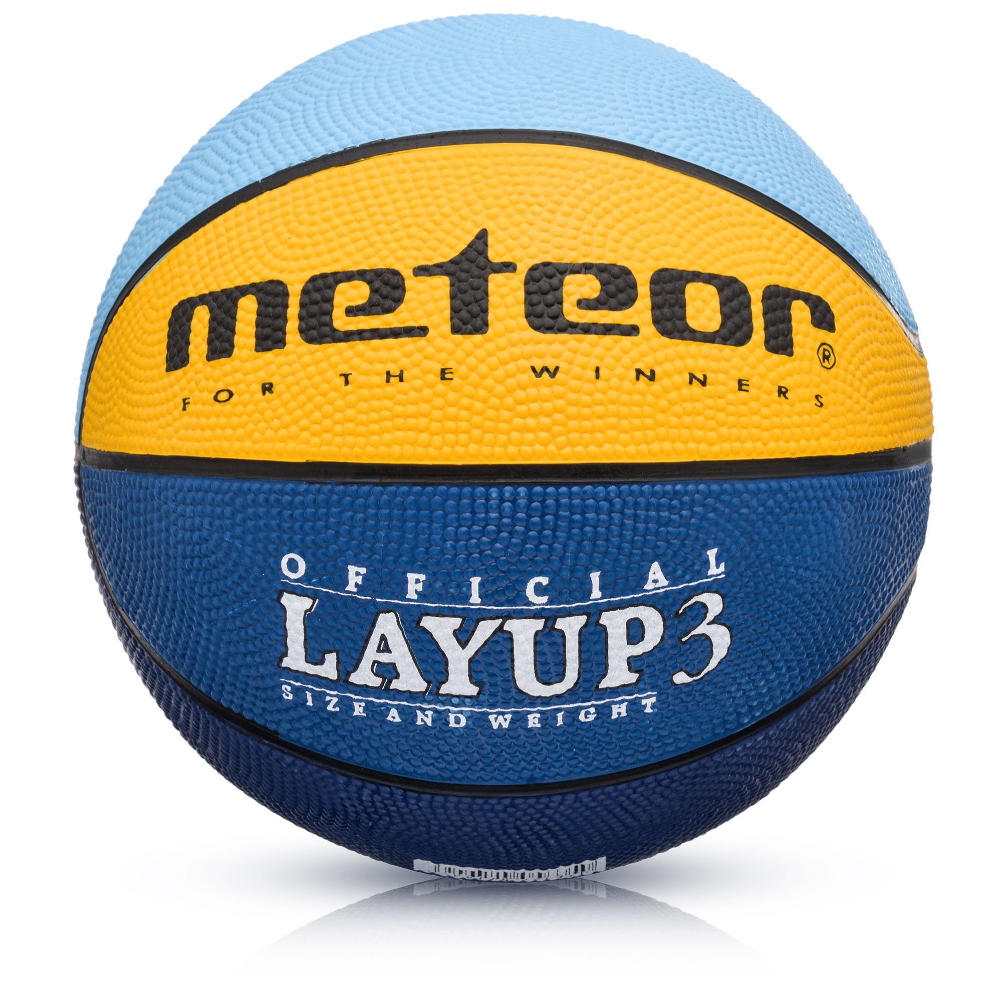 Basketbola bumba Meteor Layup 3 blue / yellow / light blue