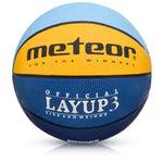 Basketbola bumba Meteor Layup 3 blue / yellow / light blue