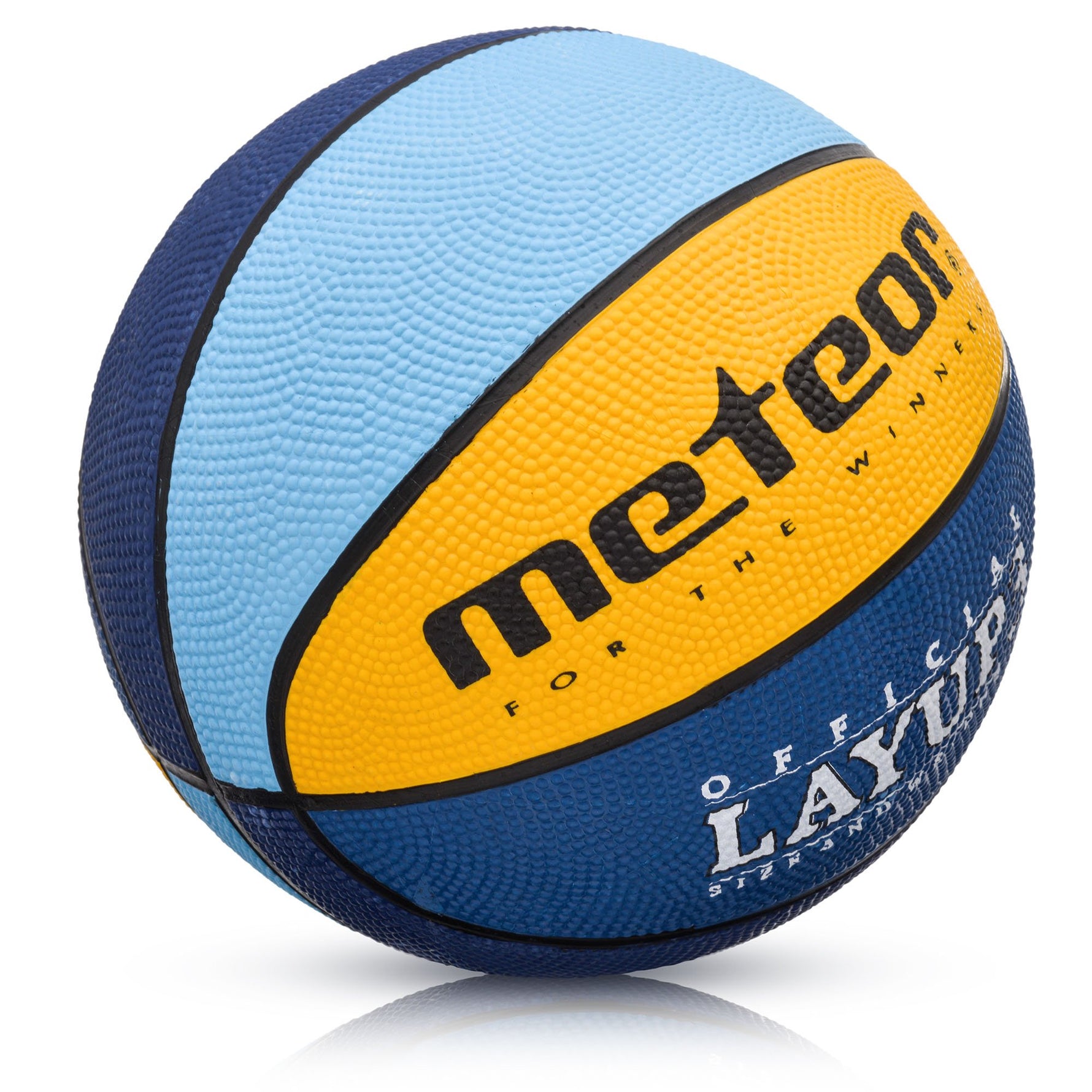 Basketbola bumba Meteor Layup 3 blue / yellow / light blue