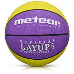 Basketbola bumba Meteor Layup 5  yellow / purple
