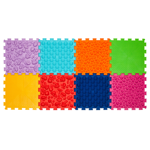 Masāžas paklājiņš “Ortek Mix Puzzle” 8 elementi Mīksts