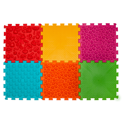 Masāžas paklājiņš “Ortek Mix Puzzle” 6 elementi Mīksts