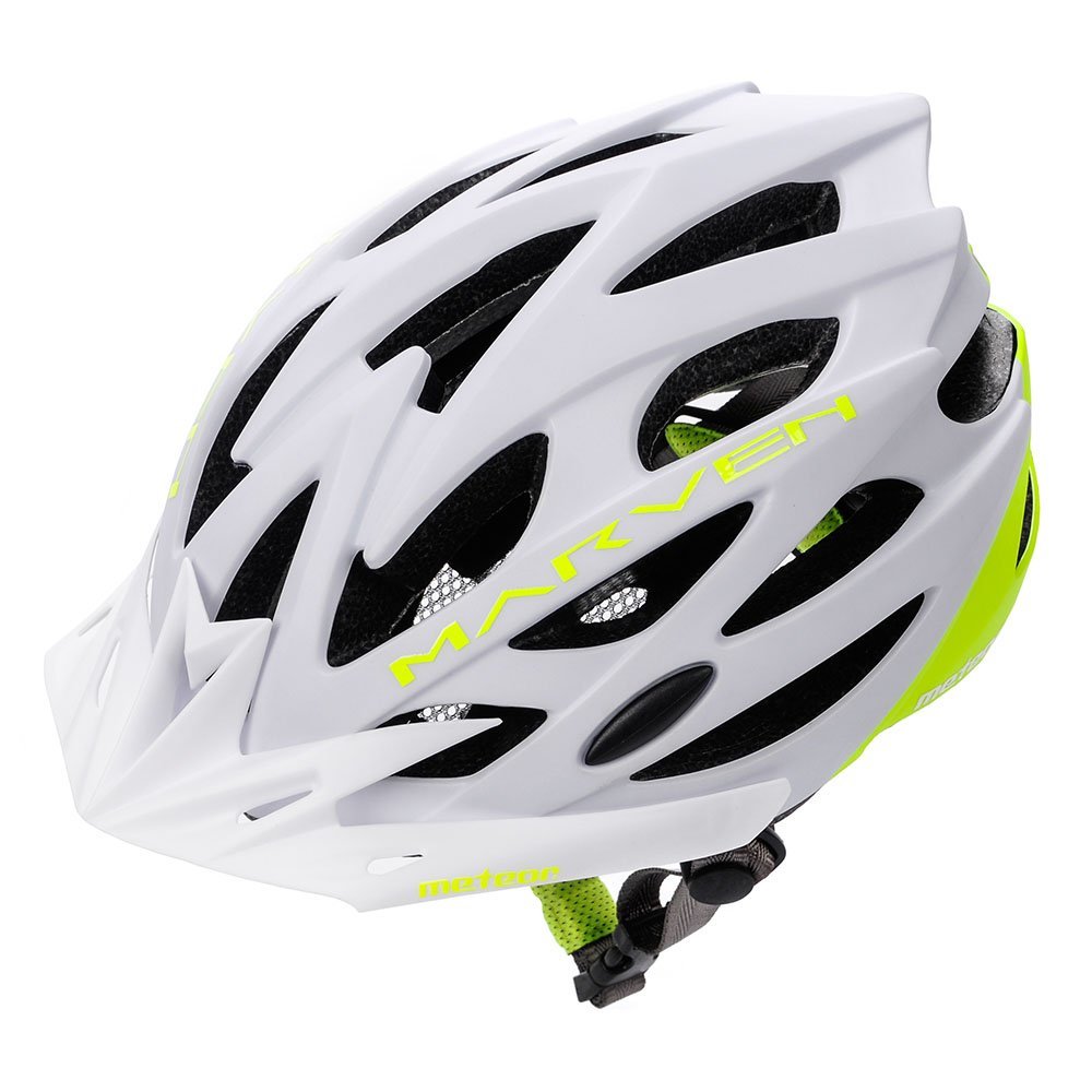 Velosipēdistu aizsargķivere MARVEN S 52-56 cm white/neon green