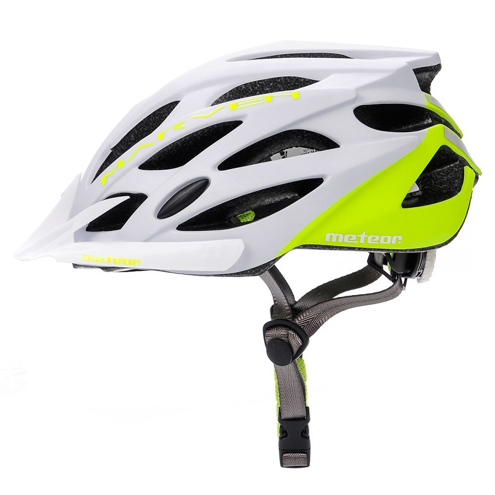 Velosipēdistu aizsargķivere MARVEN M 55-58 cm white/neon green