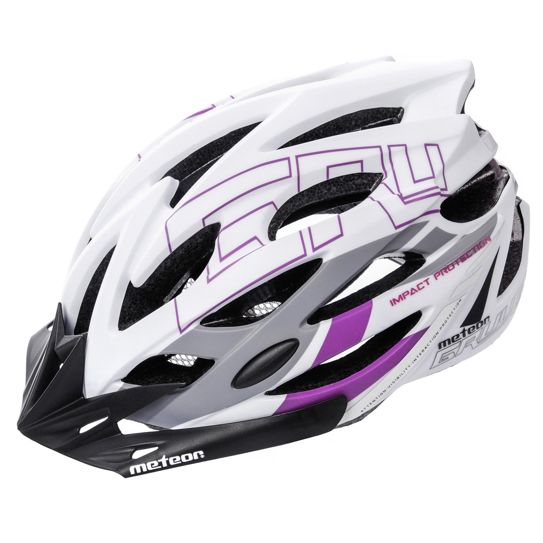 Velosipēdistu aizsargķivere Gruver L 58-61 cm white / gray
