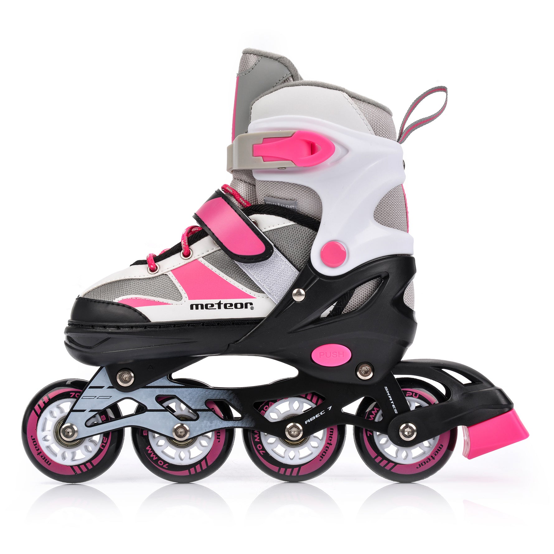 Skrituļslidas Meteor  M 34-37 pink / gray
