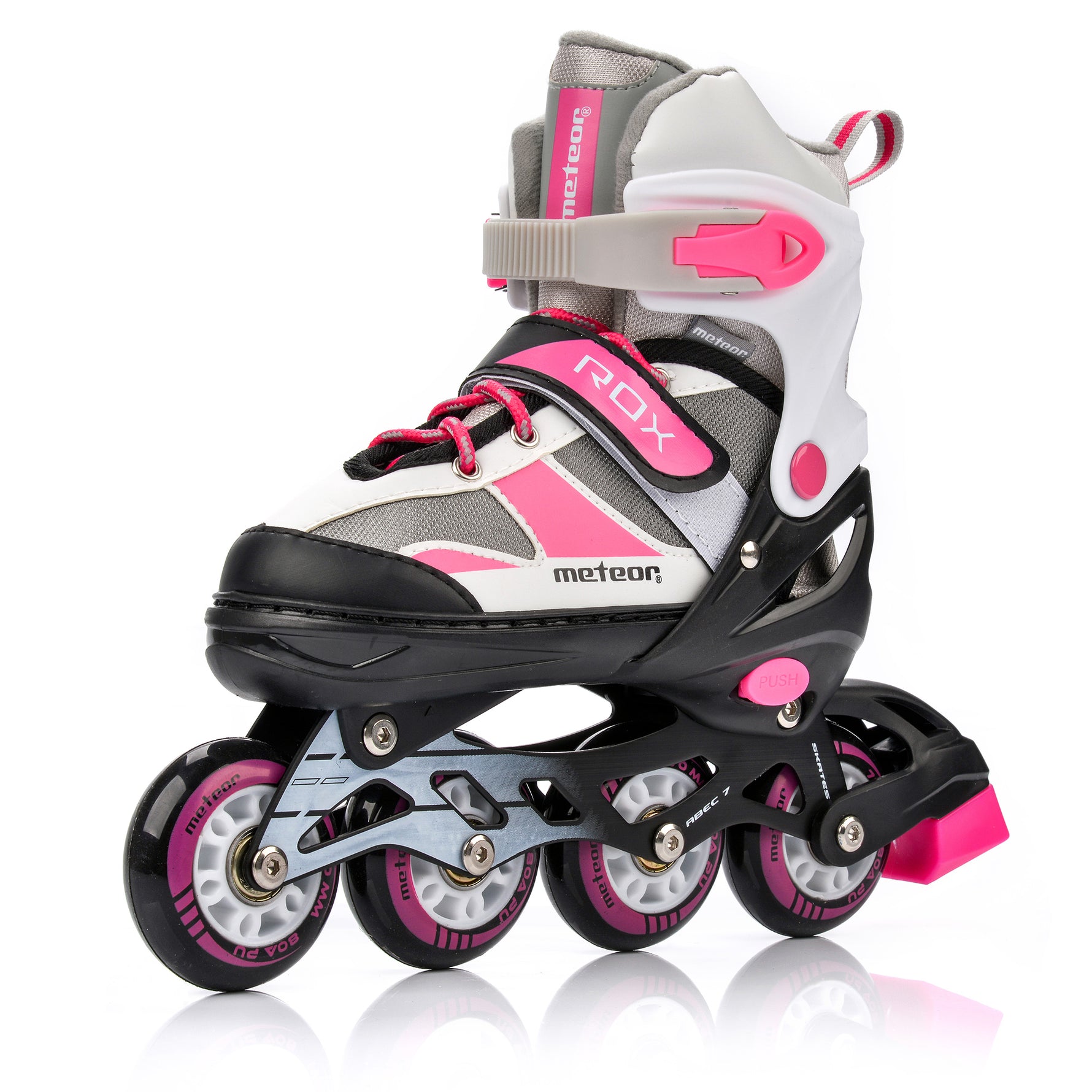 Skrituļslidas Meteor Rox S 30-33 pink / gray