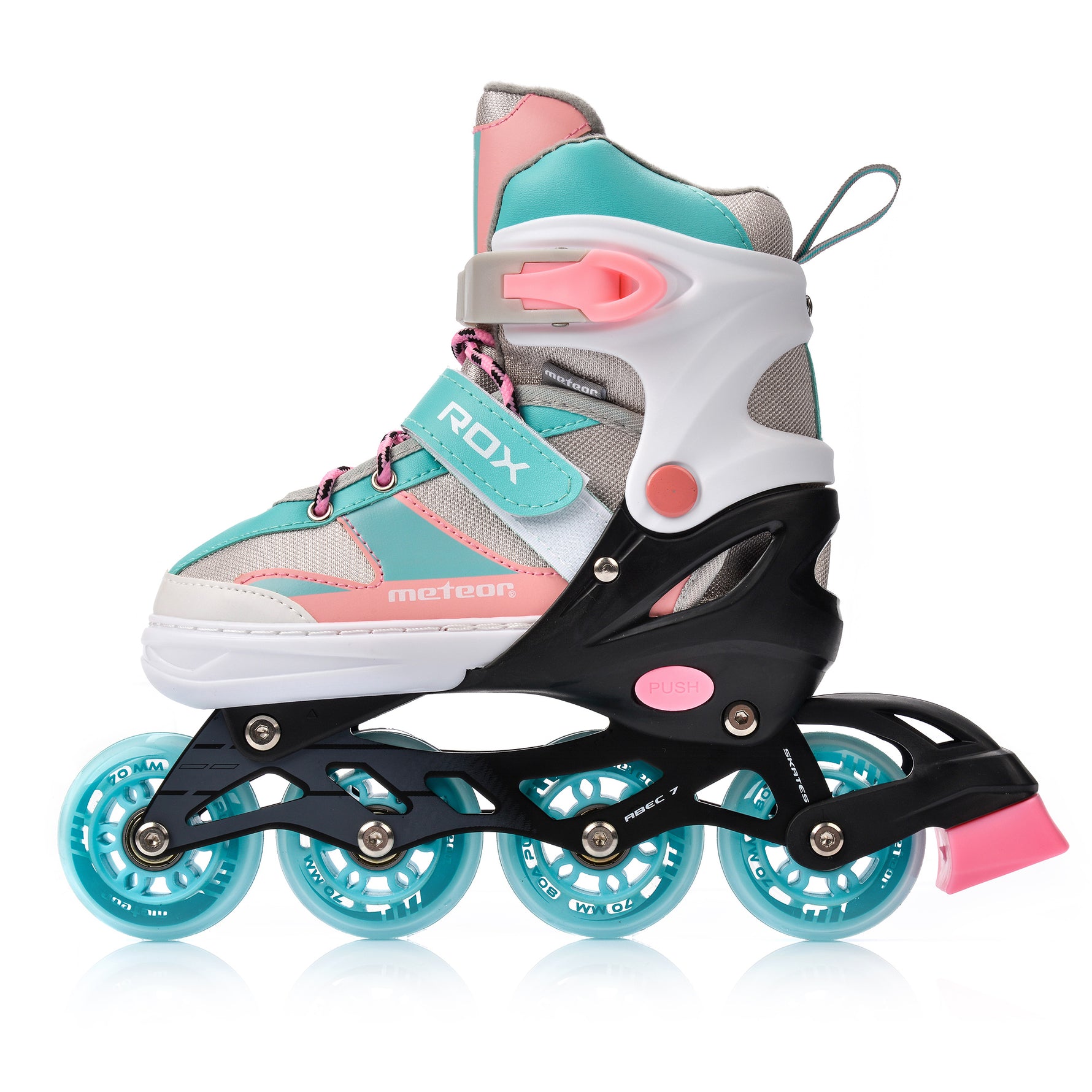 Skrituļslidas Meteor Rox L 38-41 pink / light blue