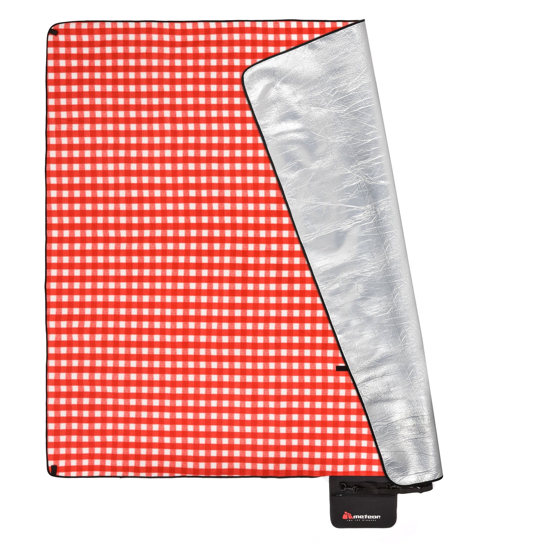 Piknika paklājiņš METEOR 2XL 200x200 cm red white checkered