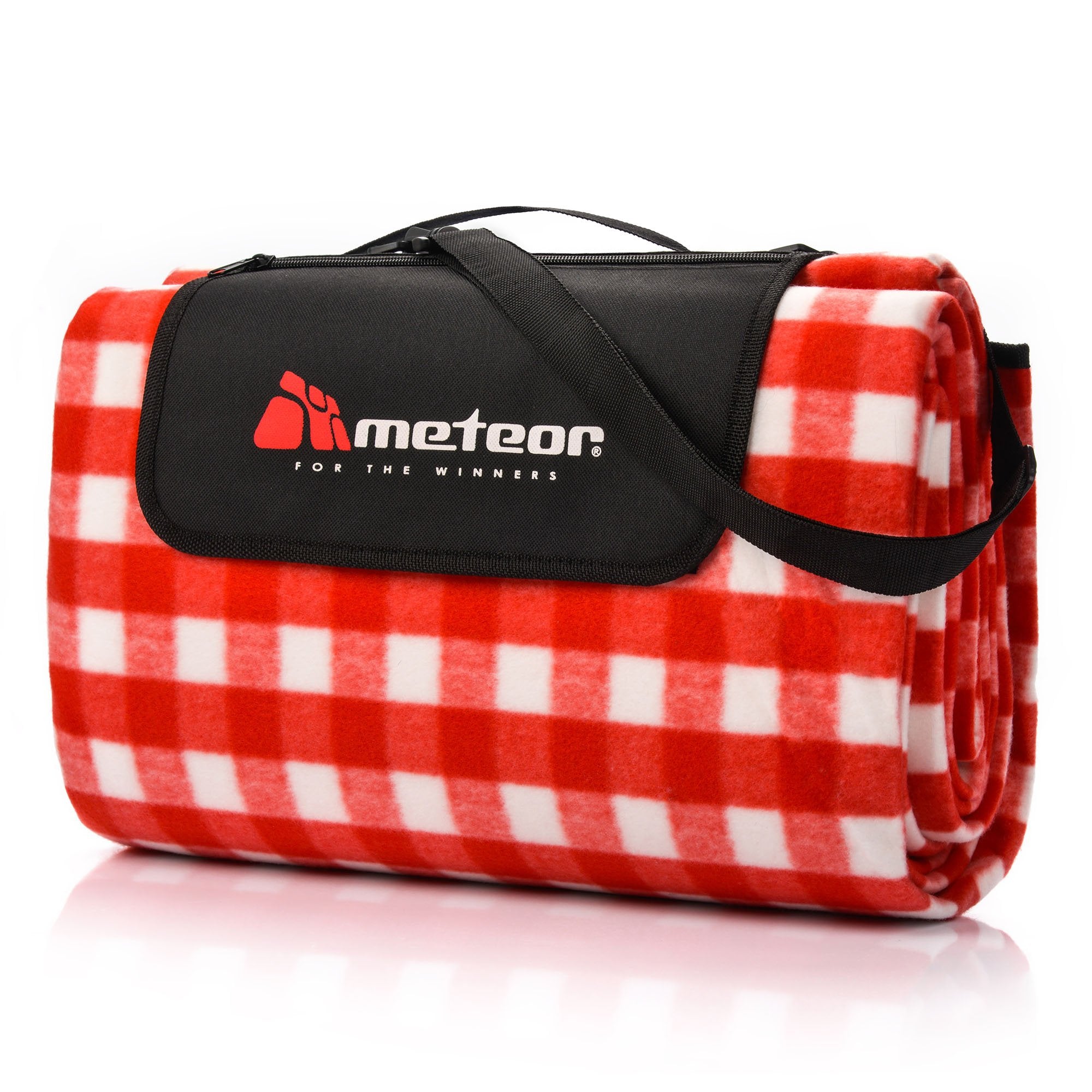Piknika paklājiņš METEOR 2XL 200x200 cm red white checkered