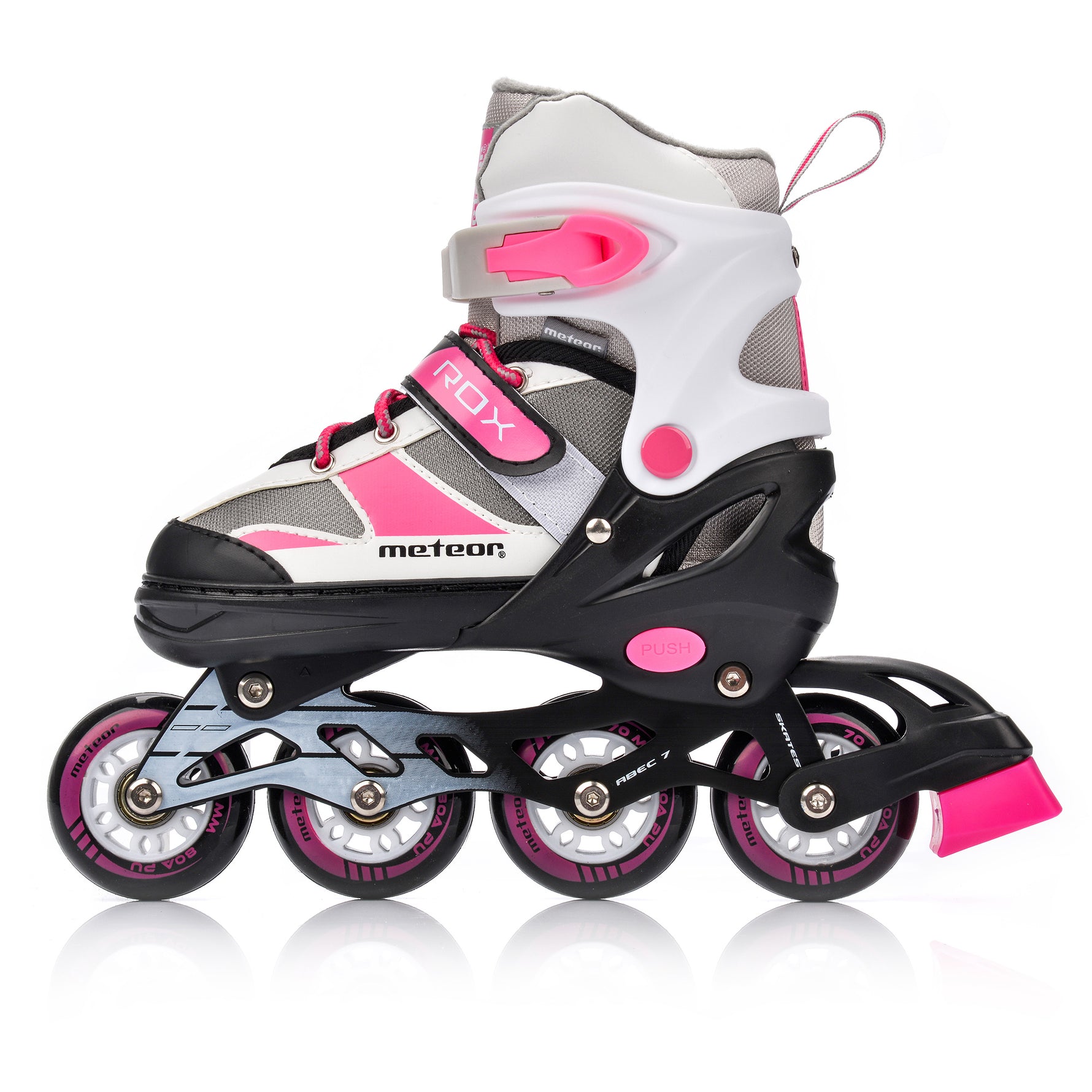 Skrituļslidas Meteor Rox M 34-37 pink/gray