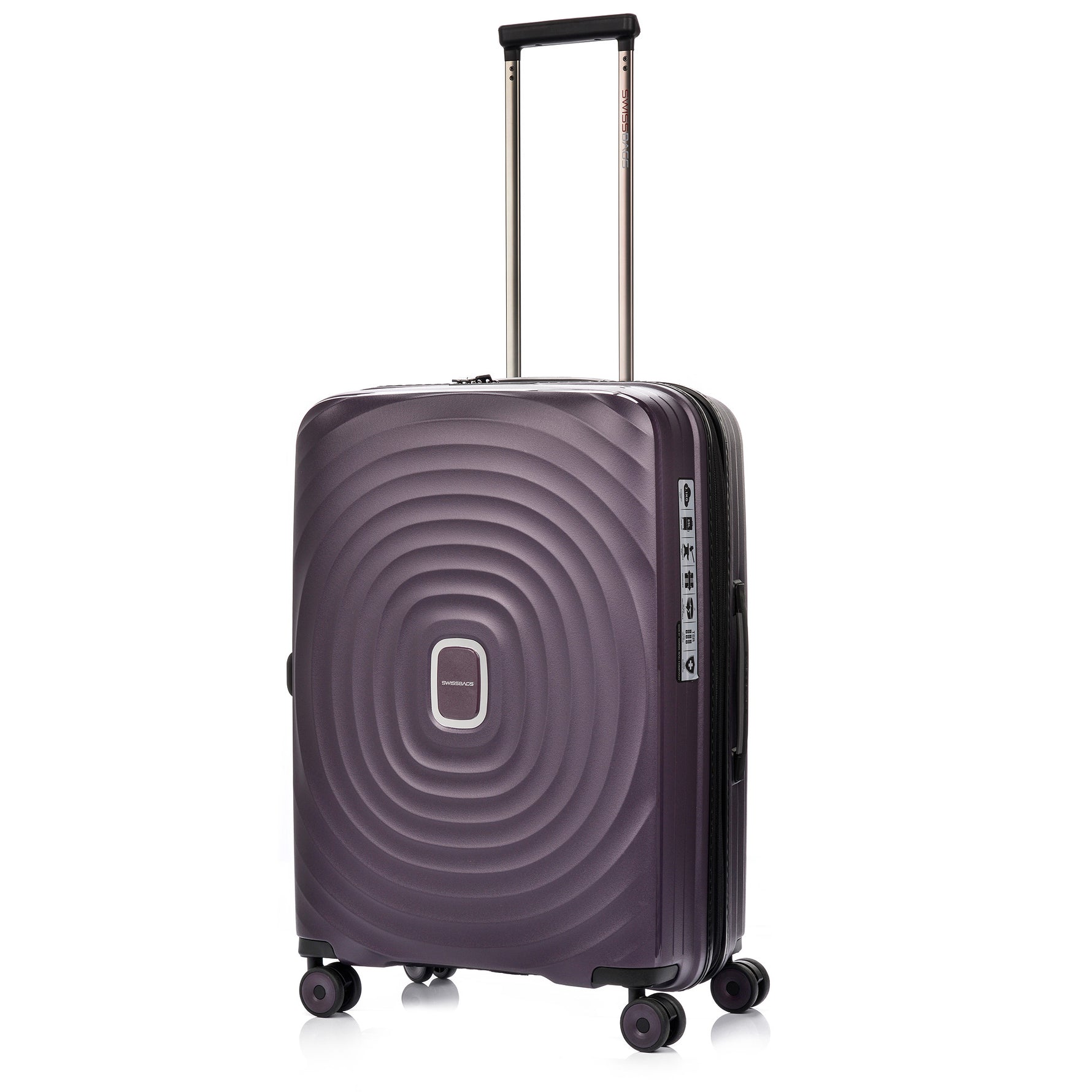 SwissBags Echo Medium ceļojumu koferis 67cm violets