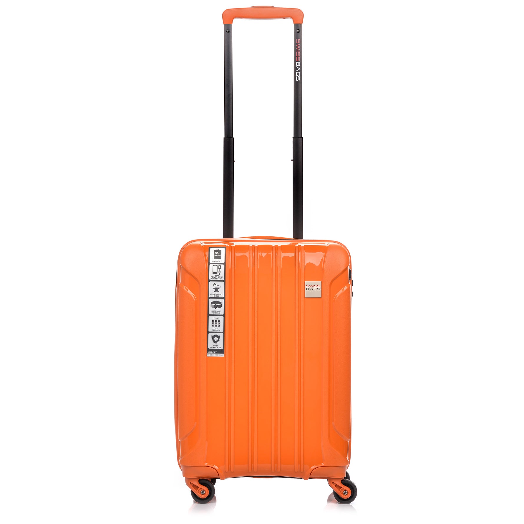 SwissBags Tourist kabīnes ceļojumu koferis 55cm Orange