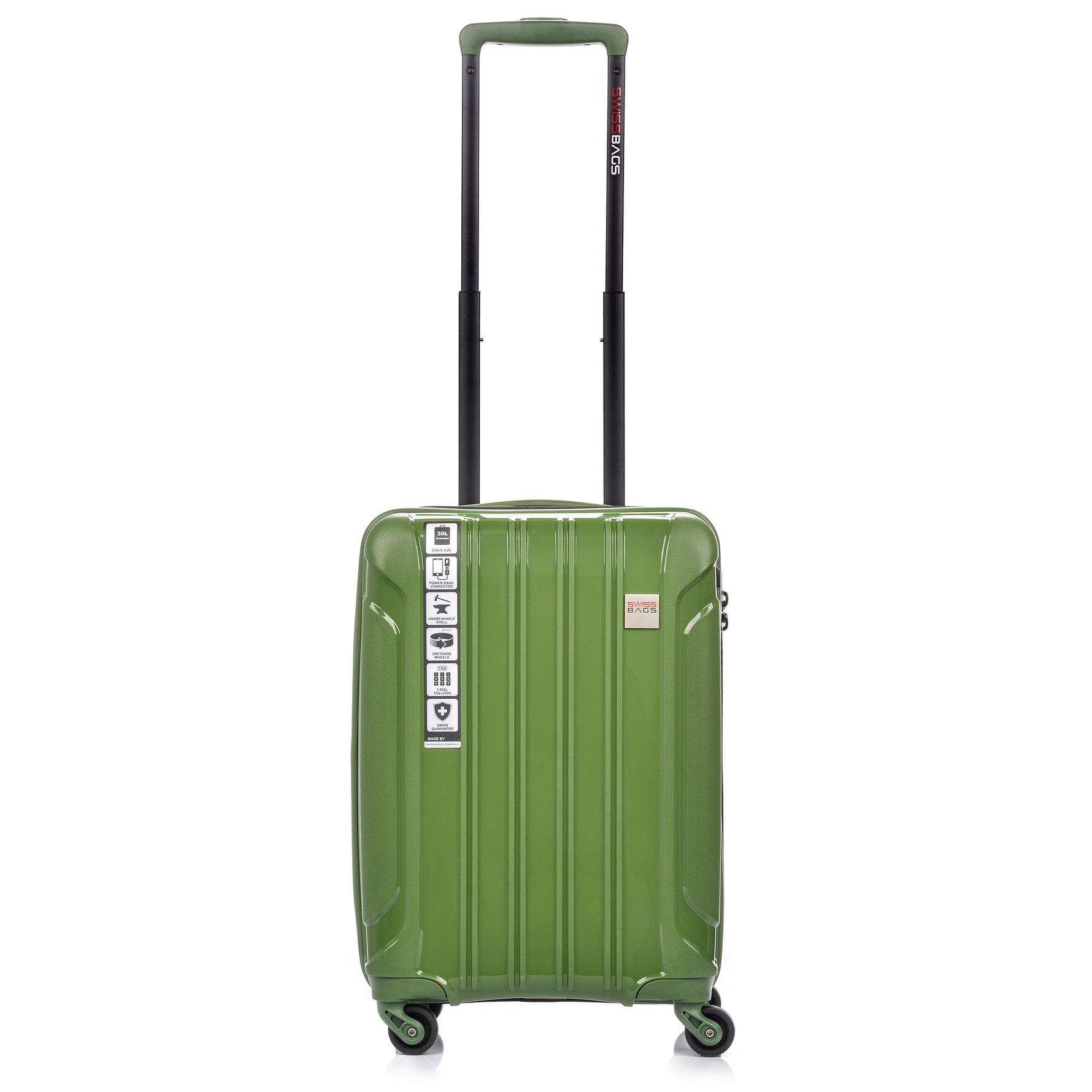 SwissBags Tourist kabīnes ceļojumu koferis 55cm Army Green