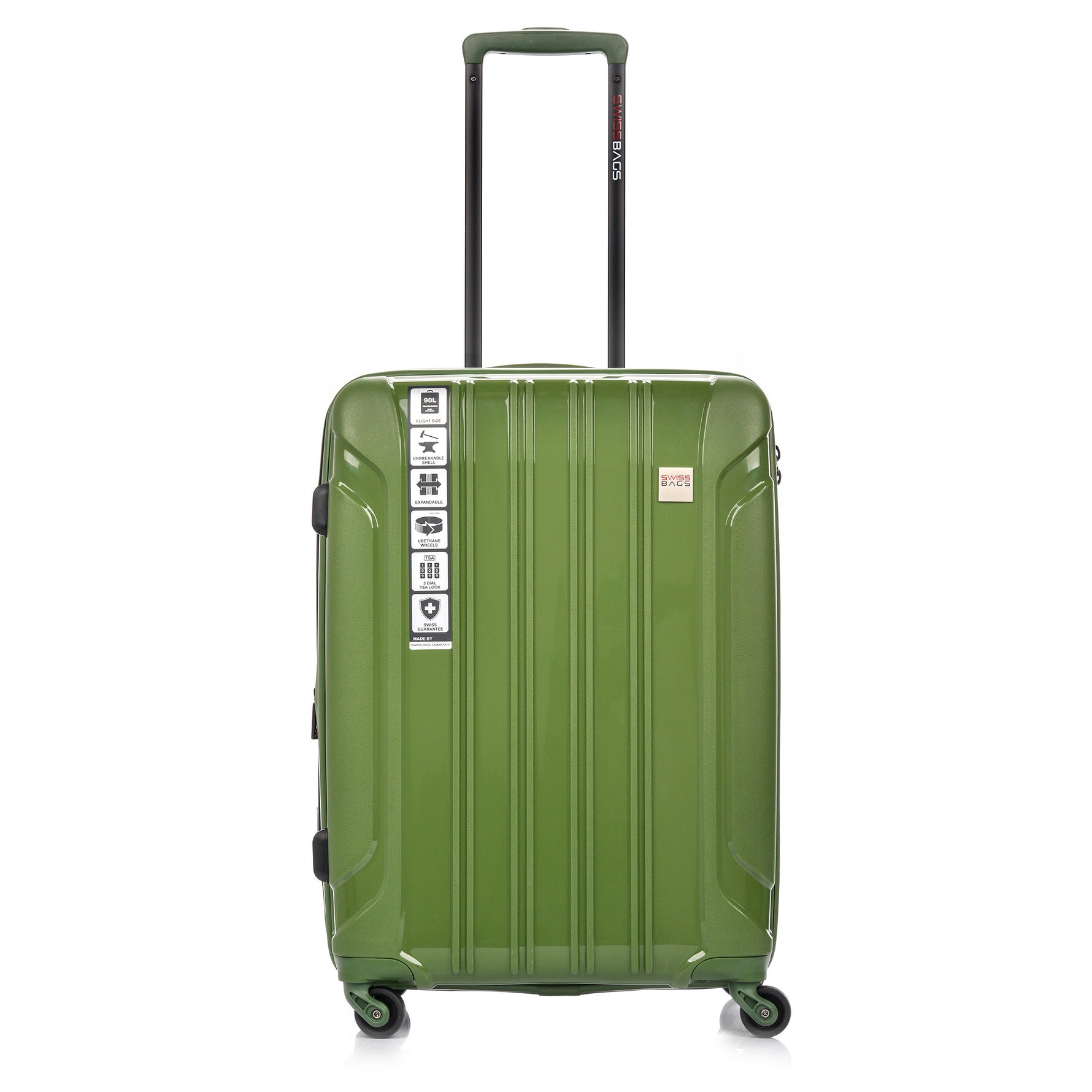 SwissBags Tourist Medium ceļojumu koferis 65cm Army Green