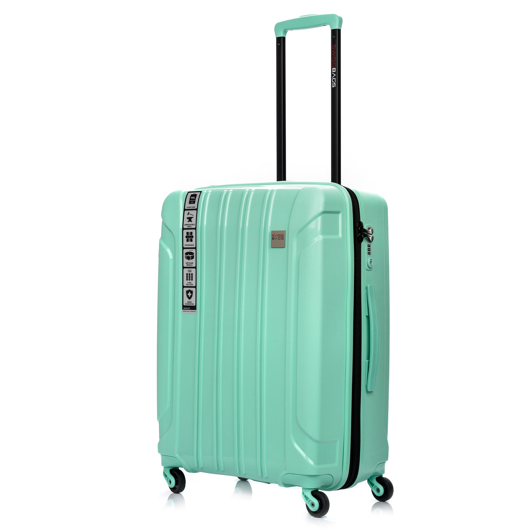 SwissBags Tourist Medium ceļojumu koferis 65cm Mint