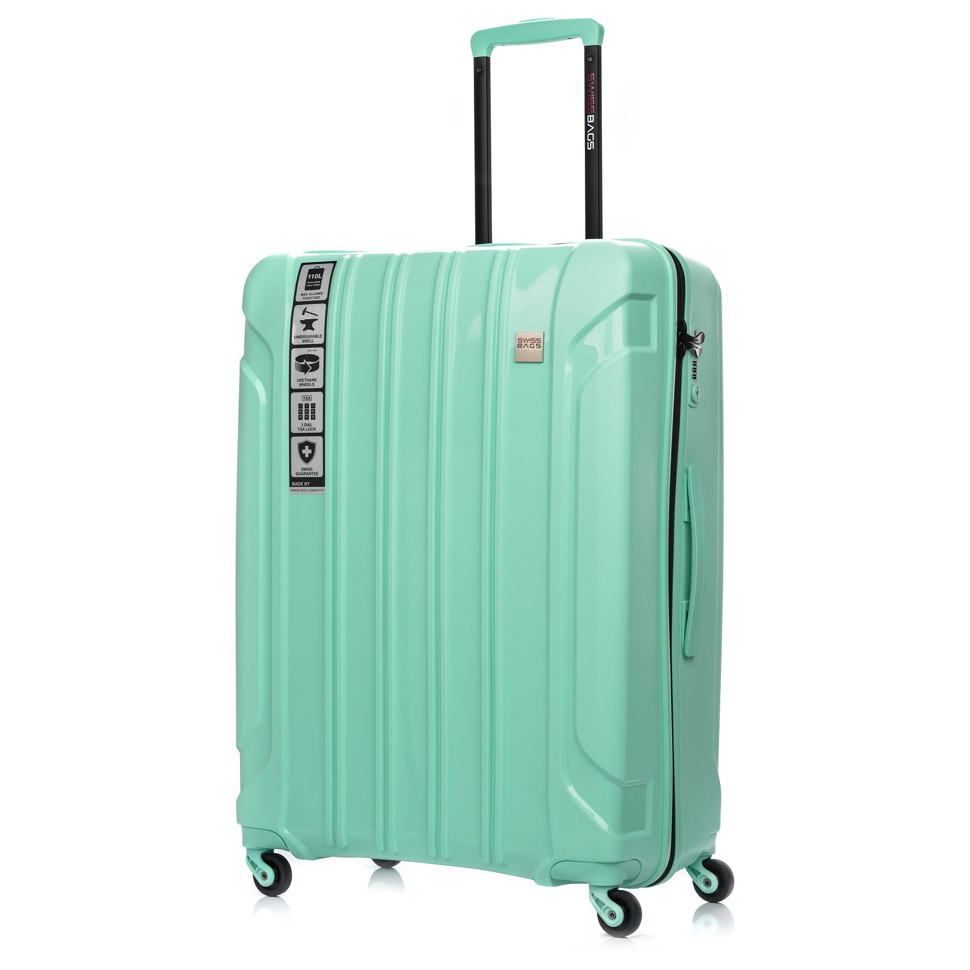 Large ceļojumu koferis SwissBags Tourist 75cm Mint
