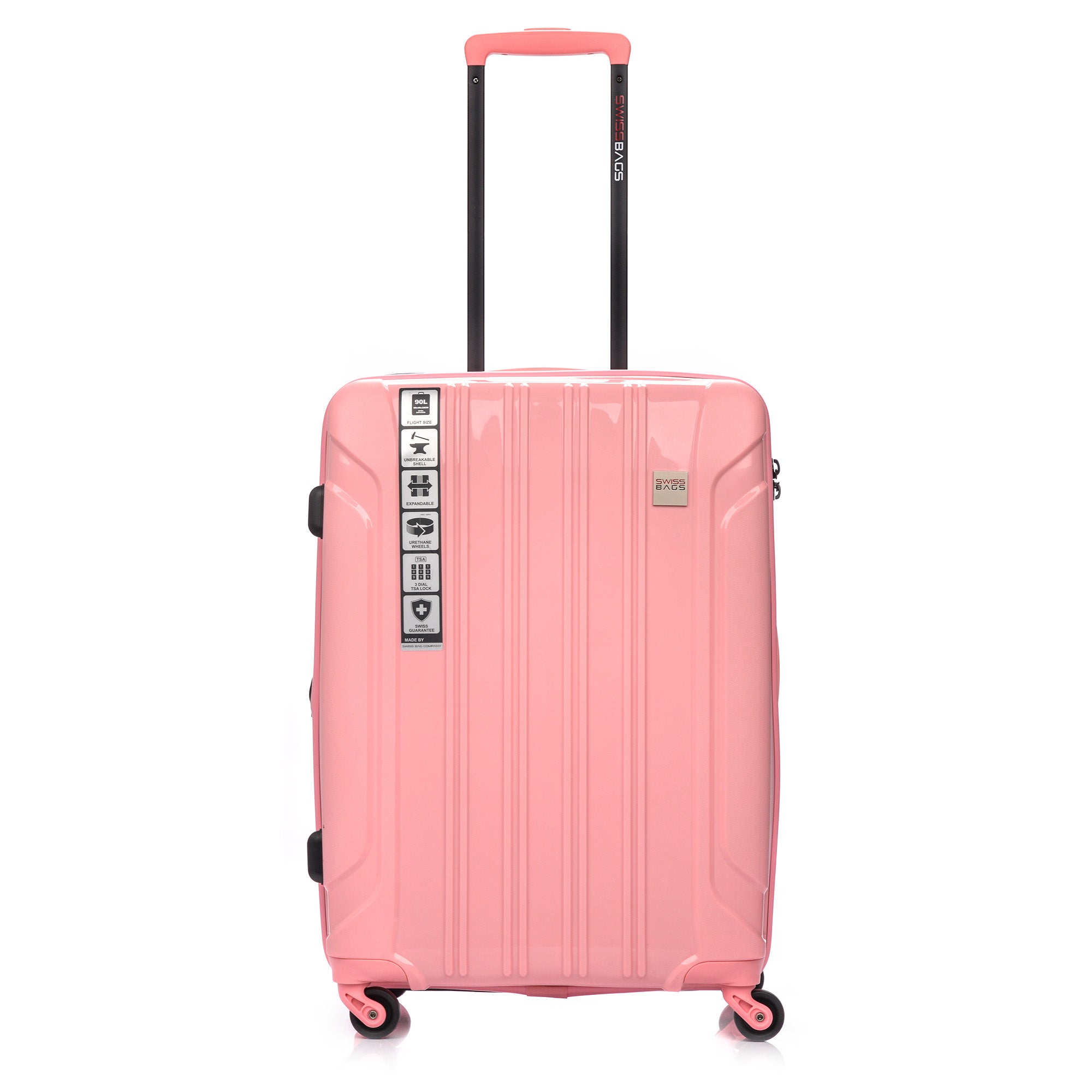 SwissBags Tourist Medium ceļojumu koferis 65cm Pink