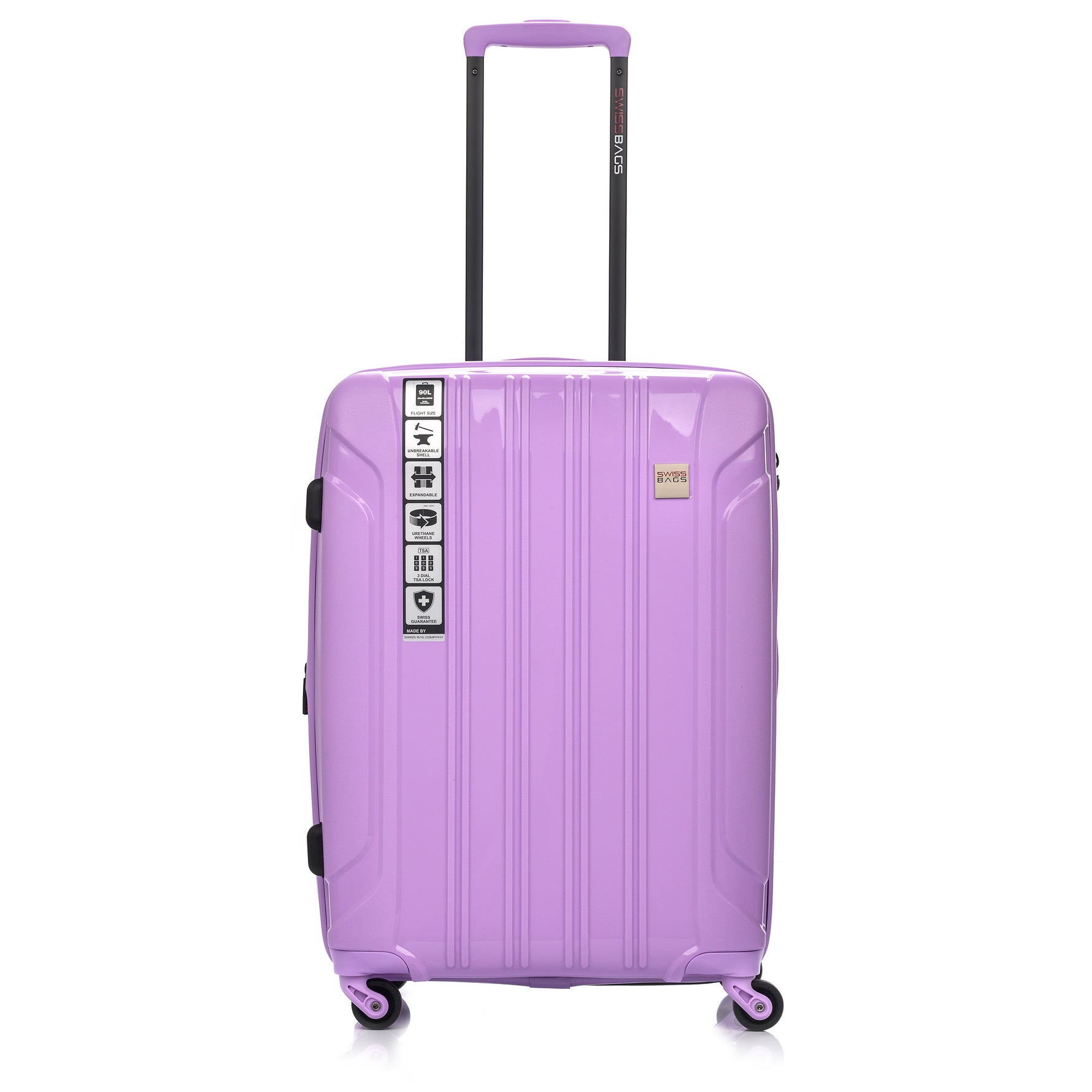 SwissBags Tourist Medium ceļojumu koferis 65cm Purple