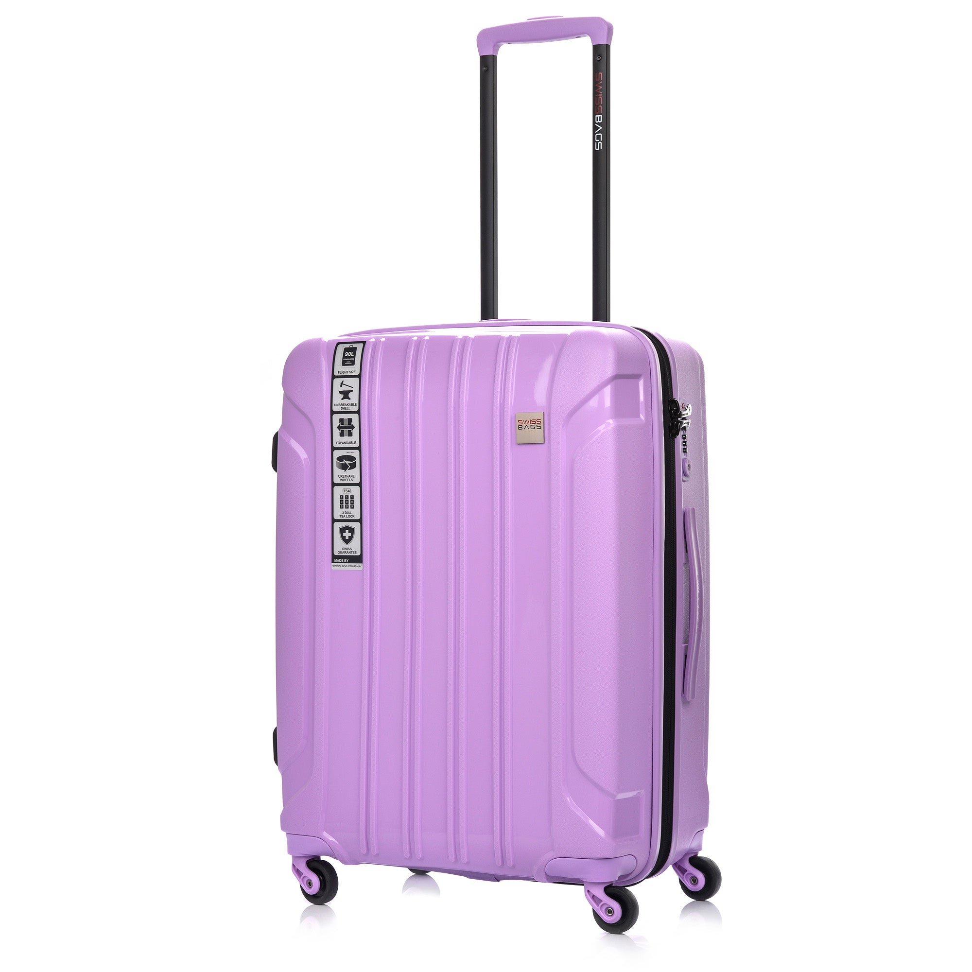 SwissBags Tourist Medium ceļojumu koferis 65cm Purple