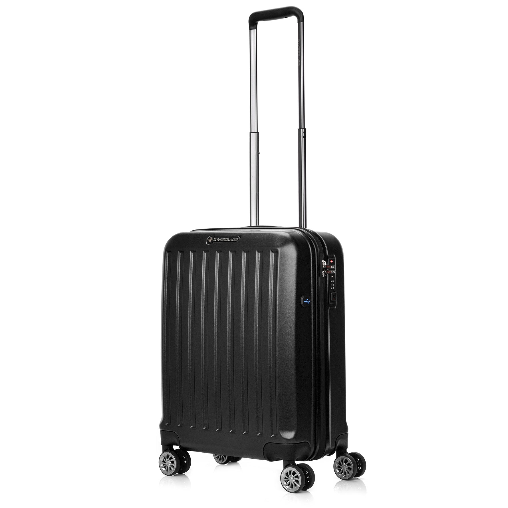 SwissBags Cosmos kabīnes čemodāns 55cm melns