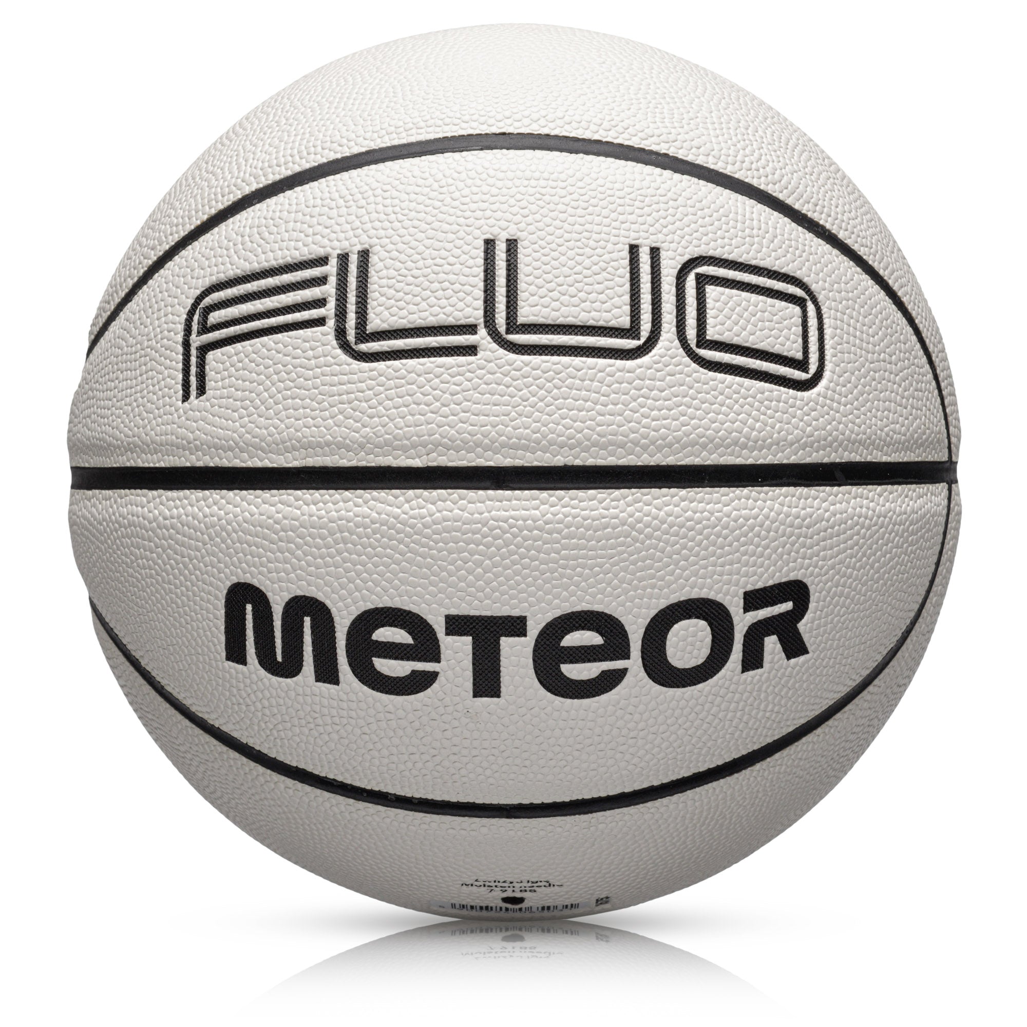 Basketbols Meteor Fluo balts/neona zils 7