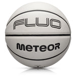 Basketbols Meteor Fluo balts/neona zils 7