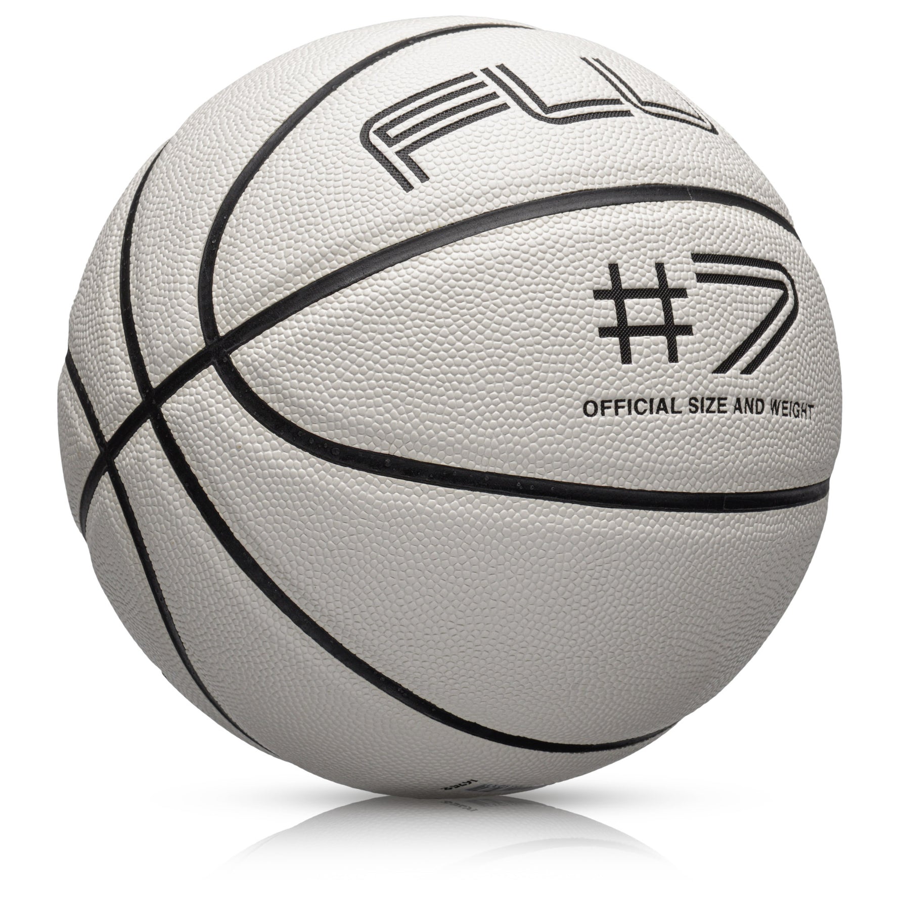 Basketbols Meteor Fluo balts/neona zils 7