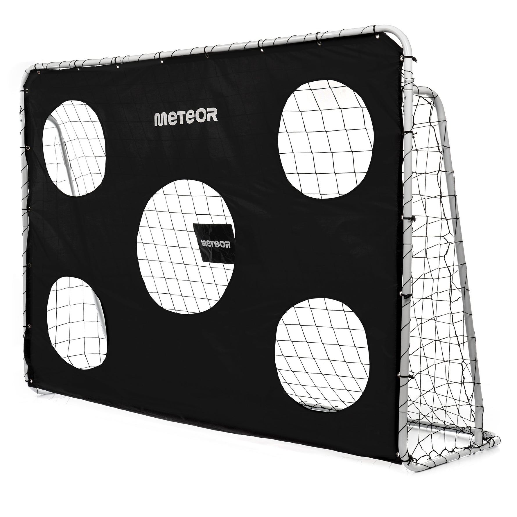Meteor futbola vārti ar mērķa paklāju 240x170x80 cm