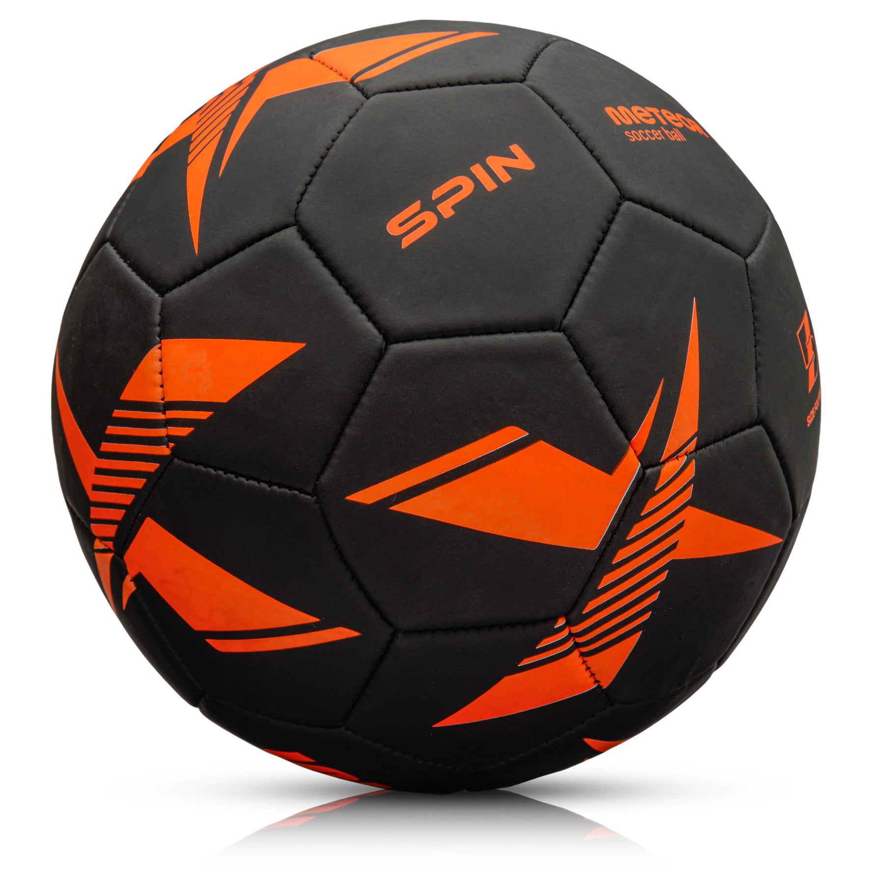 Futbola bumba Meteor Spin Football 5 black/orange