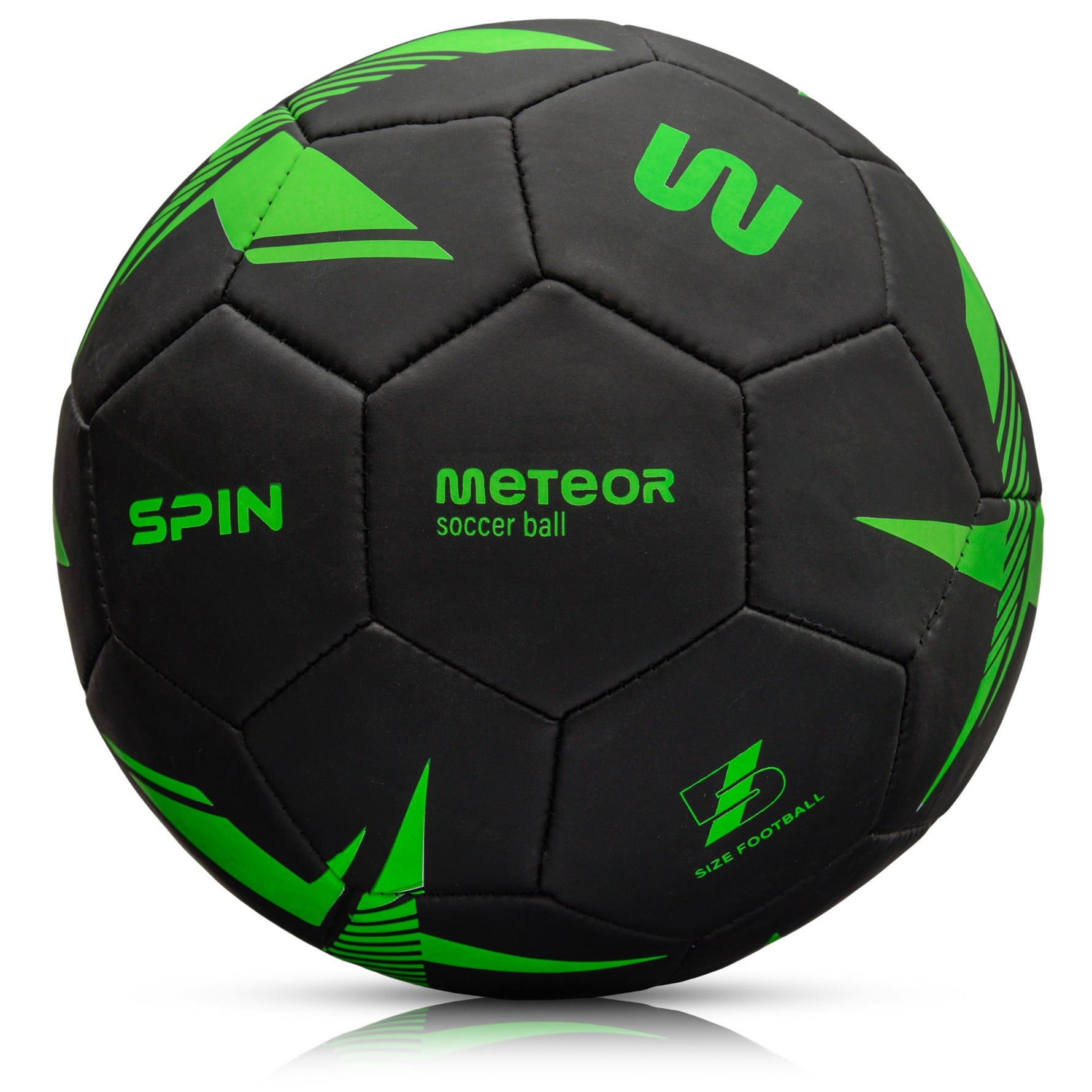Futbola bumba Meteor Spin Football 5 black/green