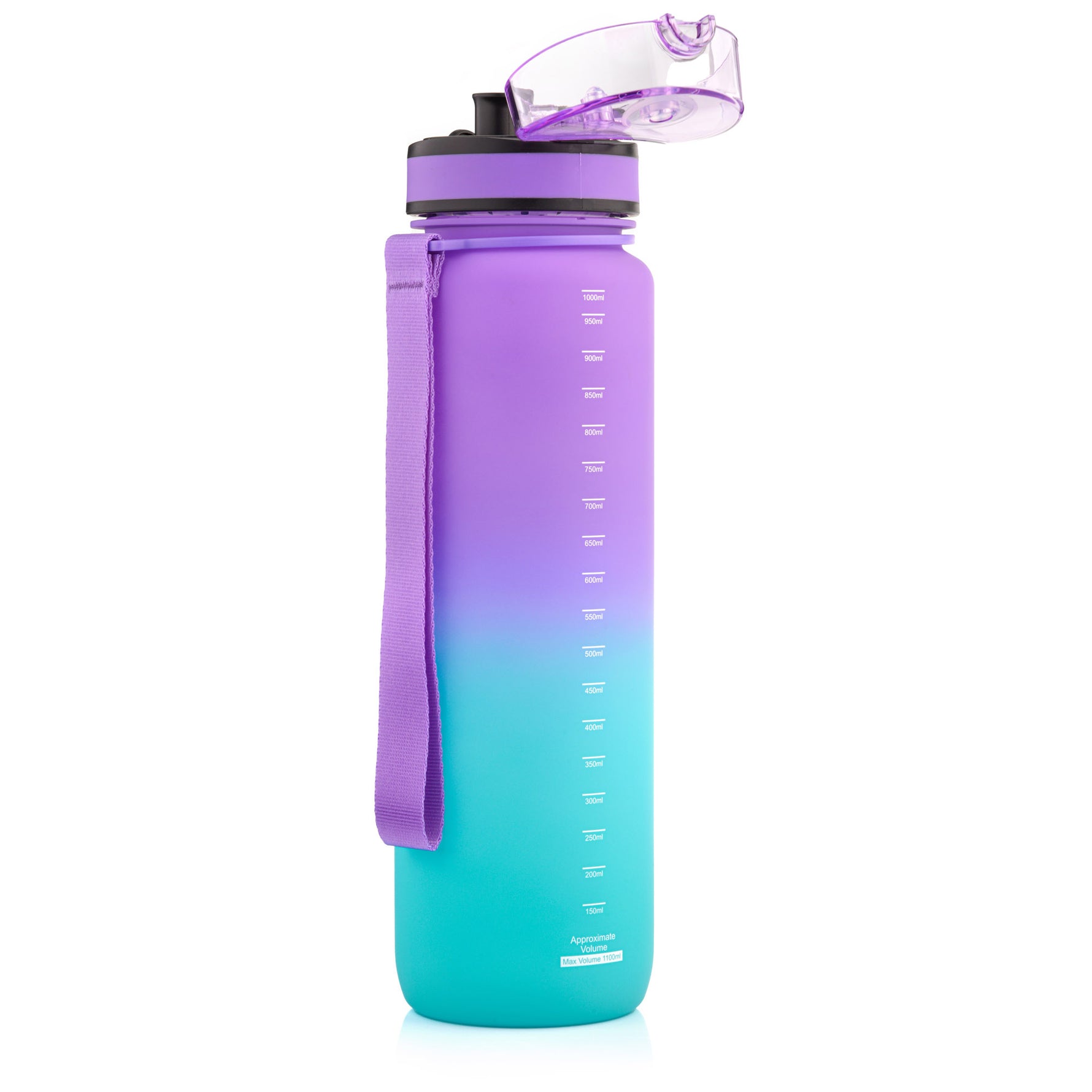Sporta ūdens pudele Meteor 1000 ml violeta/zila