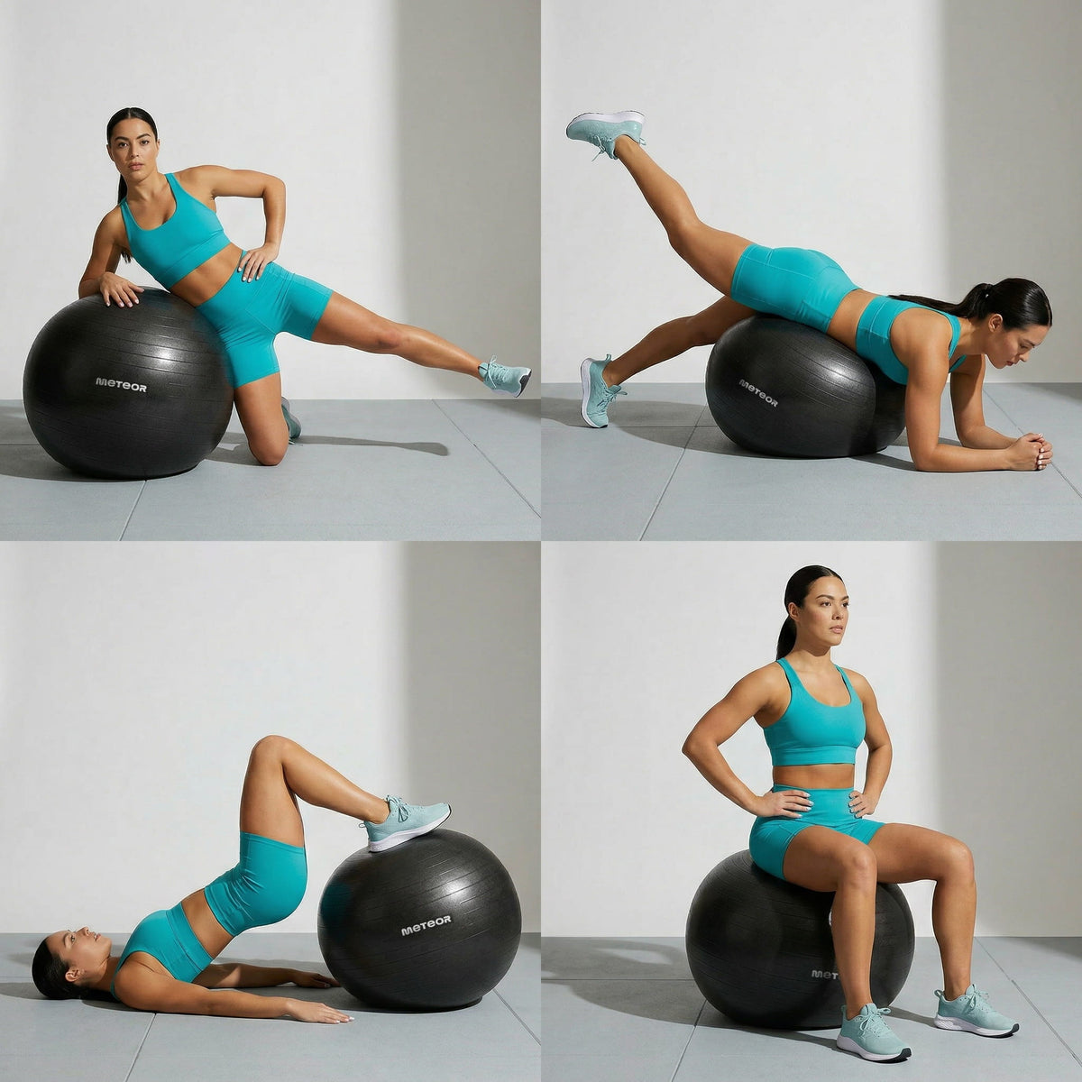 Fitnesa bumba Meteor 65 cm melna