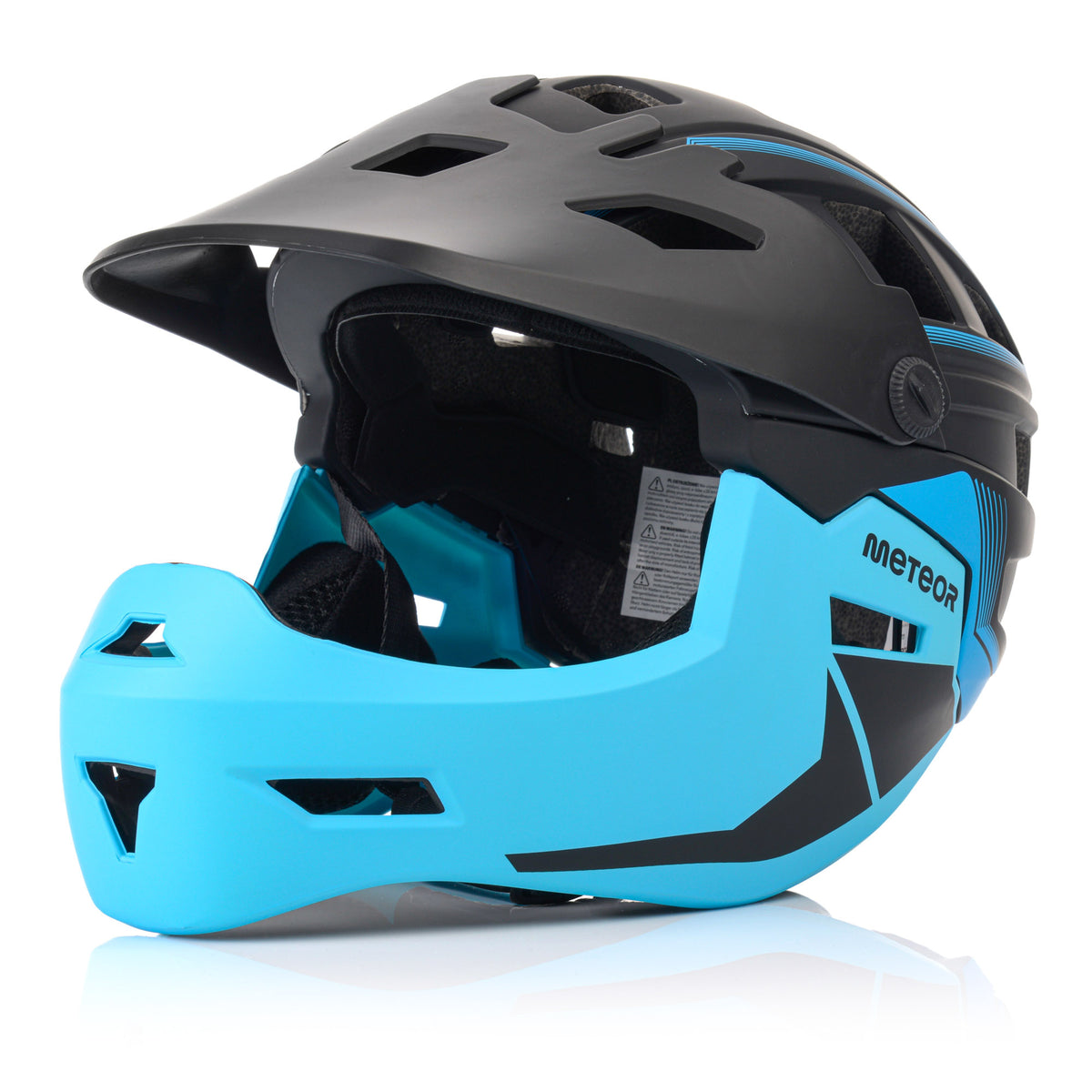 Pilnu seju nosedzoša veloķivere Meteor Hydra L 58-61 cm melna/zila