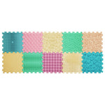 Masāžas paklājiņš Puzzle Mix Pastel 10 elementi