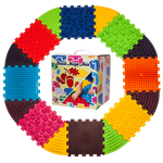 Masāžas paklājiņš Ortek Puzzle 8 elementi + 8 trīsstūri