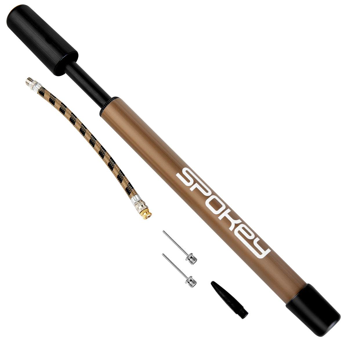 Rokas pumpis Spokey PAMPERO 12 ar šļūteni un 2 uzgaļiem, 30 cm