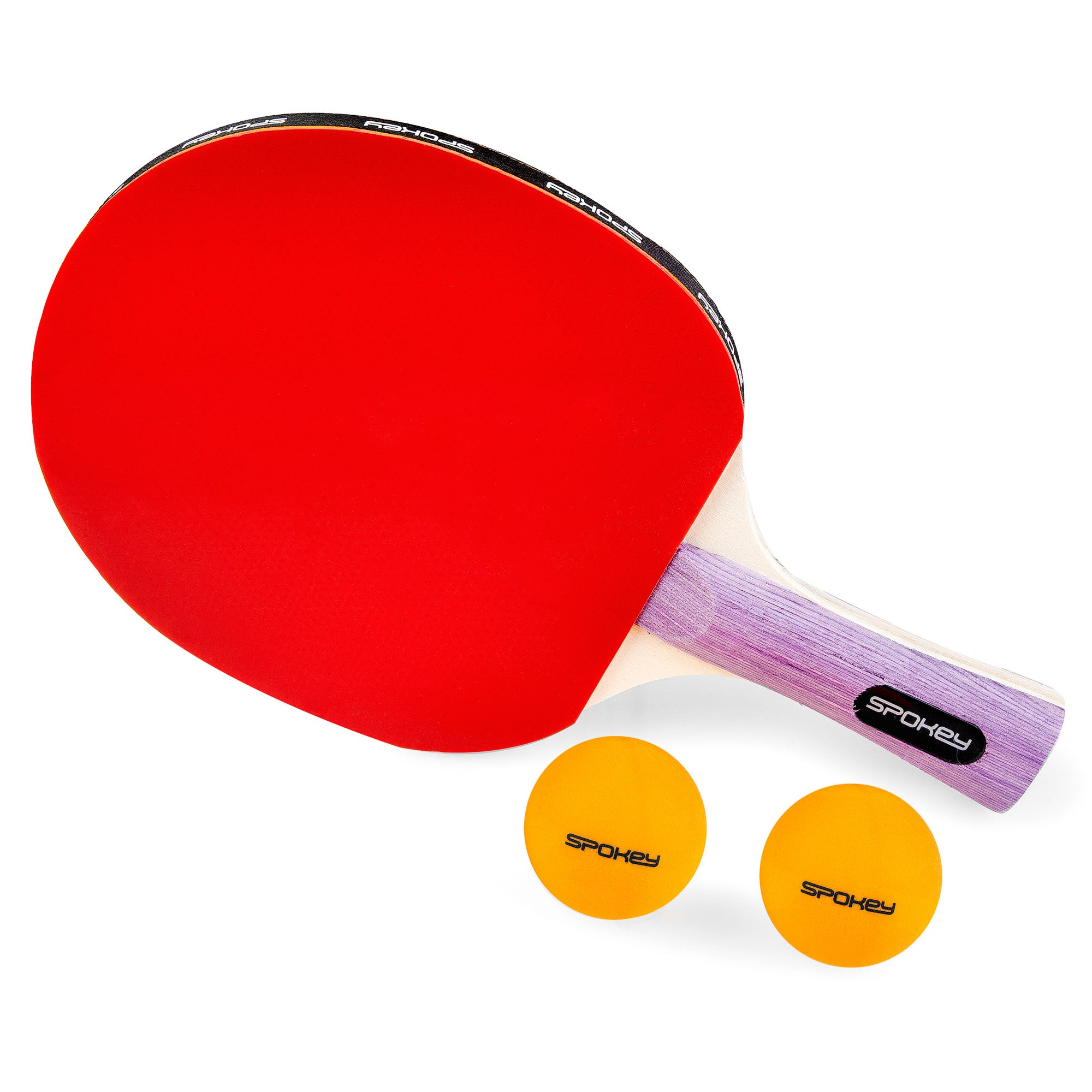 Galda tenisa komplekts Spokey SMASH SET — rakete, 2 bumbiņas un futrālis