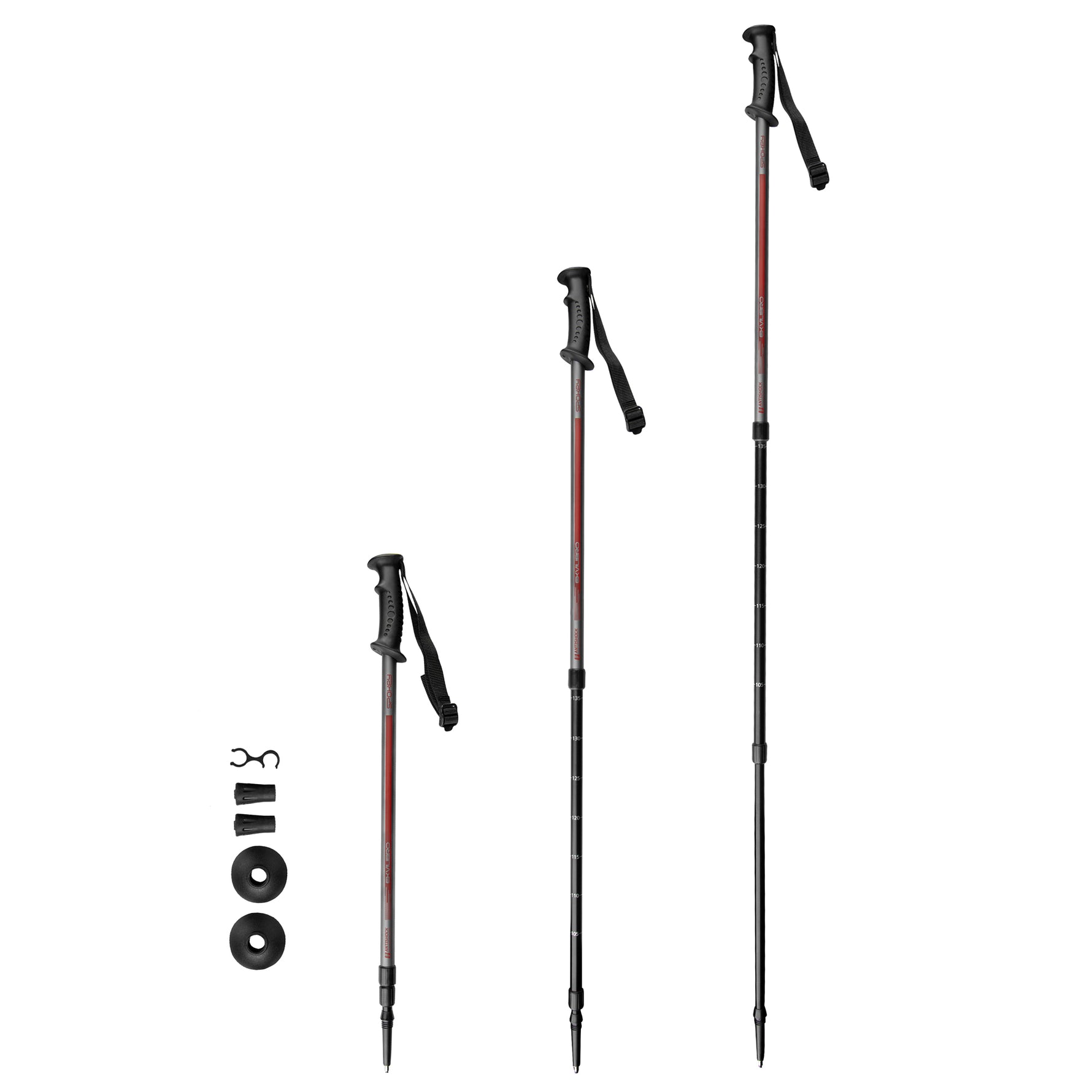 Nūjošanas nūjas 105-135 cm grey Spokey EKVILIBRO