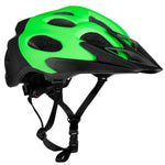 Spokey CHECKPOINT zaļa velosipēda ķivere ar vizieri 58-61cm