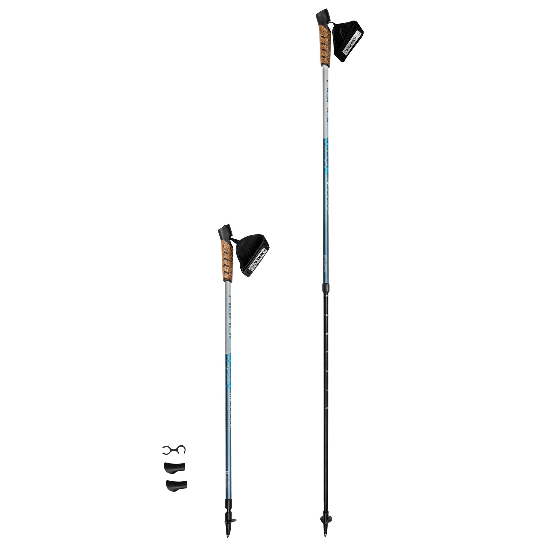 Nūjošanas nūjas ar korķa rokturiem 105-135 cm NV/WH Spokey NEATNESS II
