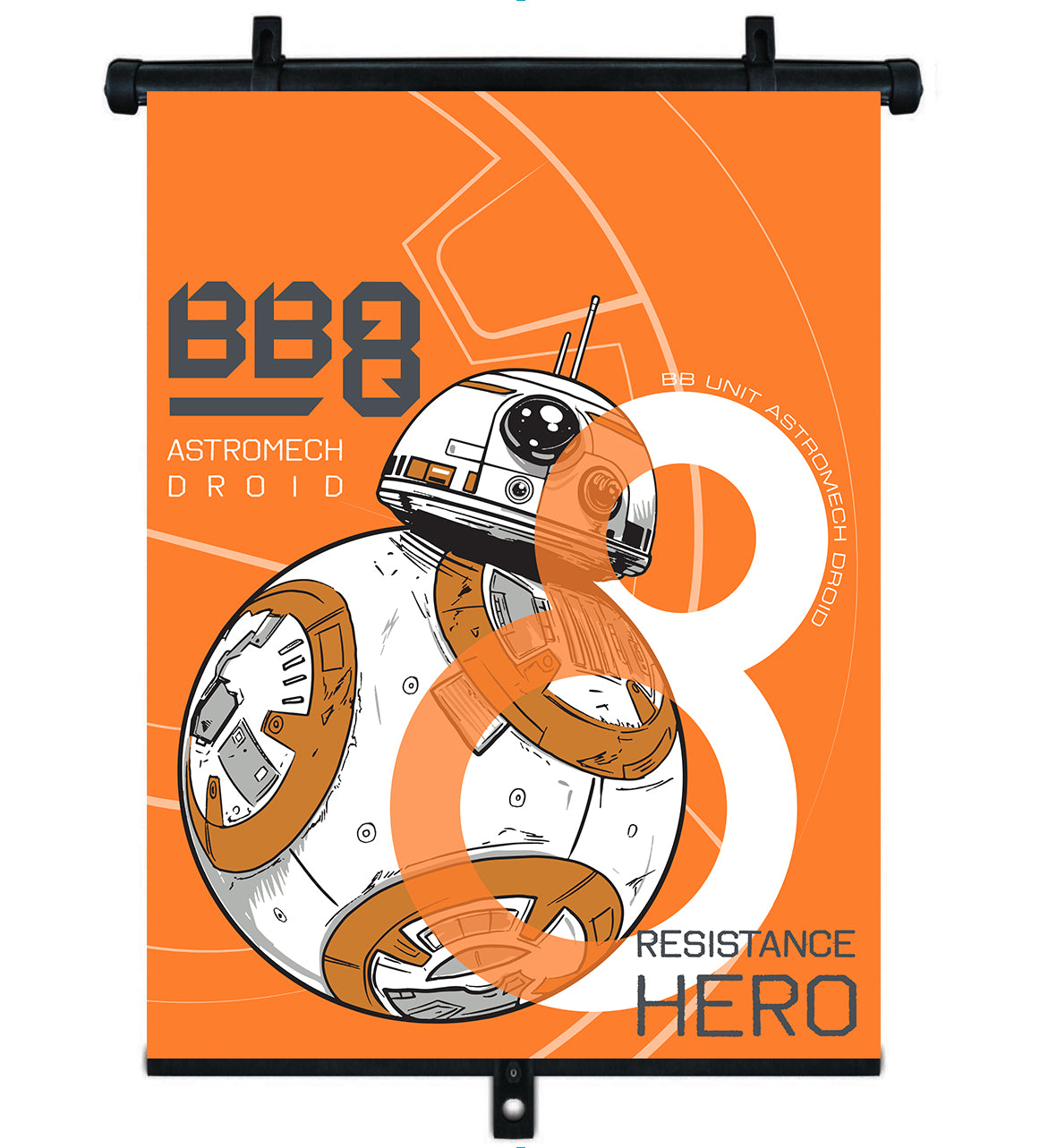 RETRACABLE AUTO SHADE STAR WARS BB8