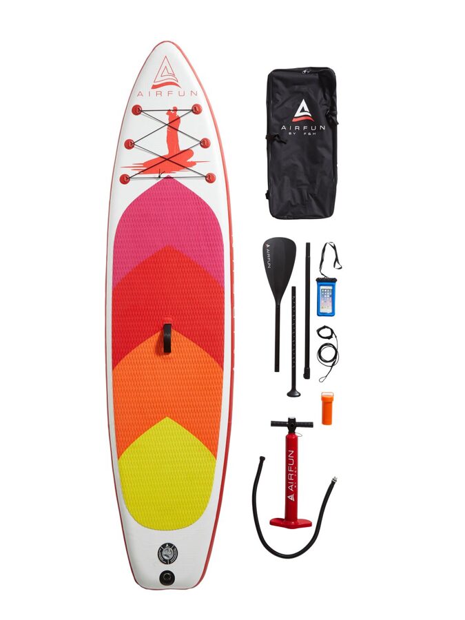 AIRFUN - Red - piepūšamais SUP dēlis, 305 x 76 x 15 cm