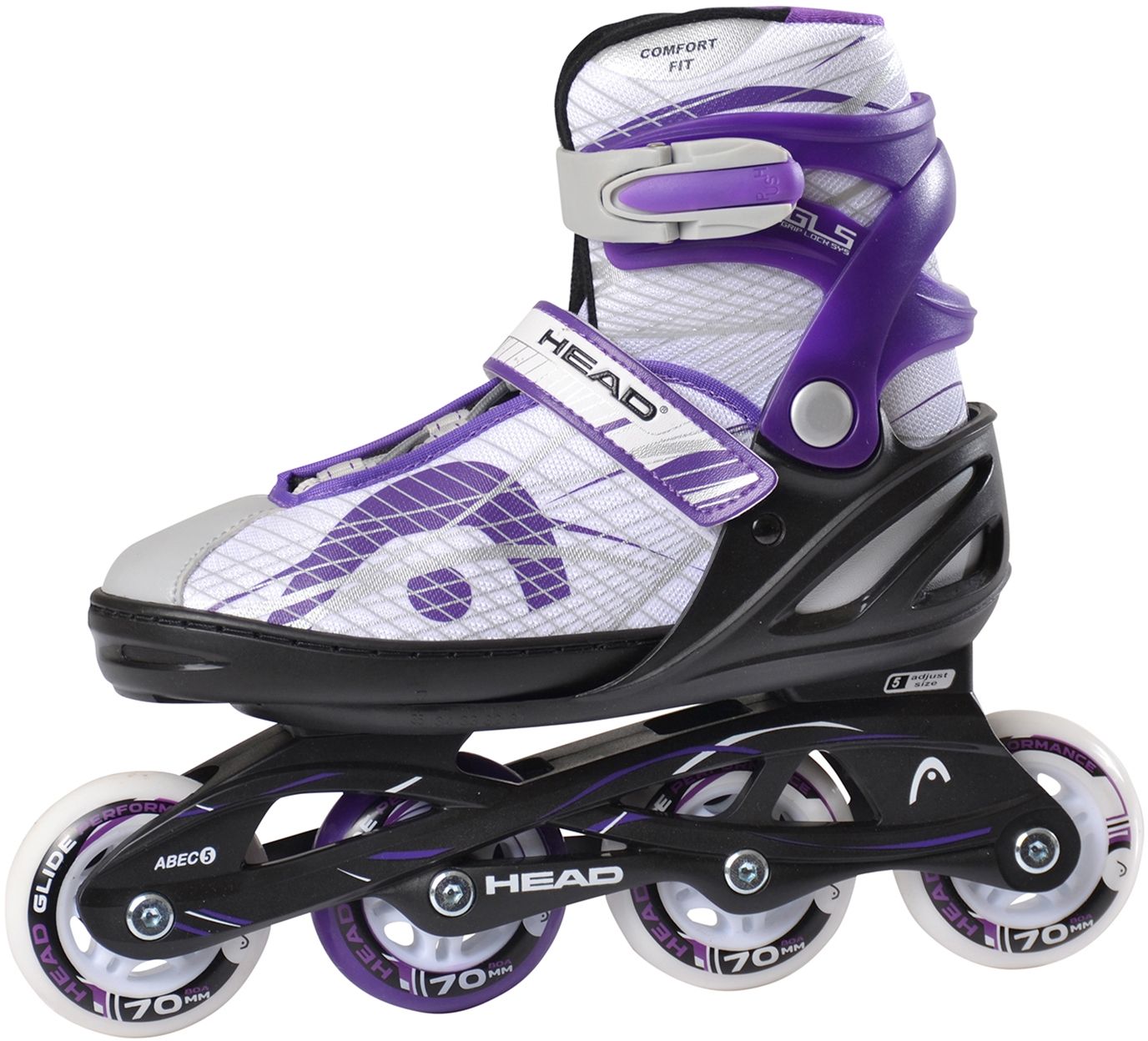 Head Jr Lilac Adjustable Inline Skates regulējamas bērnu skrituļslidas (H6JR07)