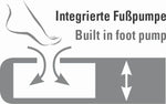 High Peak Cross Beam Single Extra Long Airbed piepūšamā gulta ar integrētu kājas pumpi (40043)