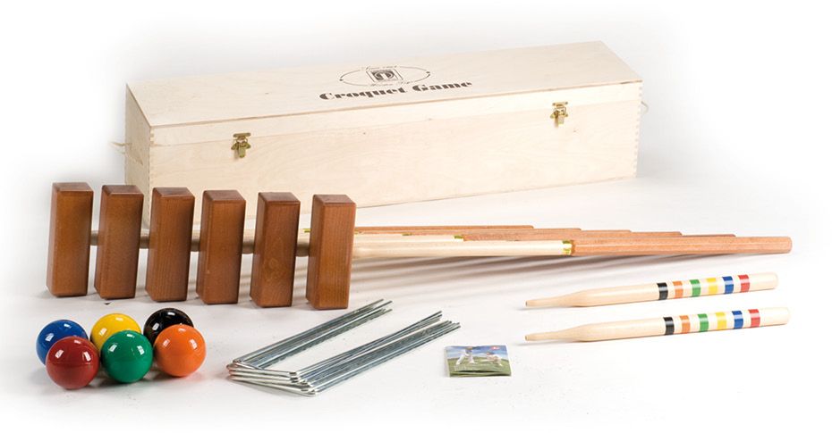 Londero Croquet Set Semi Pro 6 kroketa komplekts ar koka kasti (09806/WB)