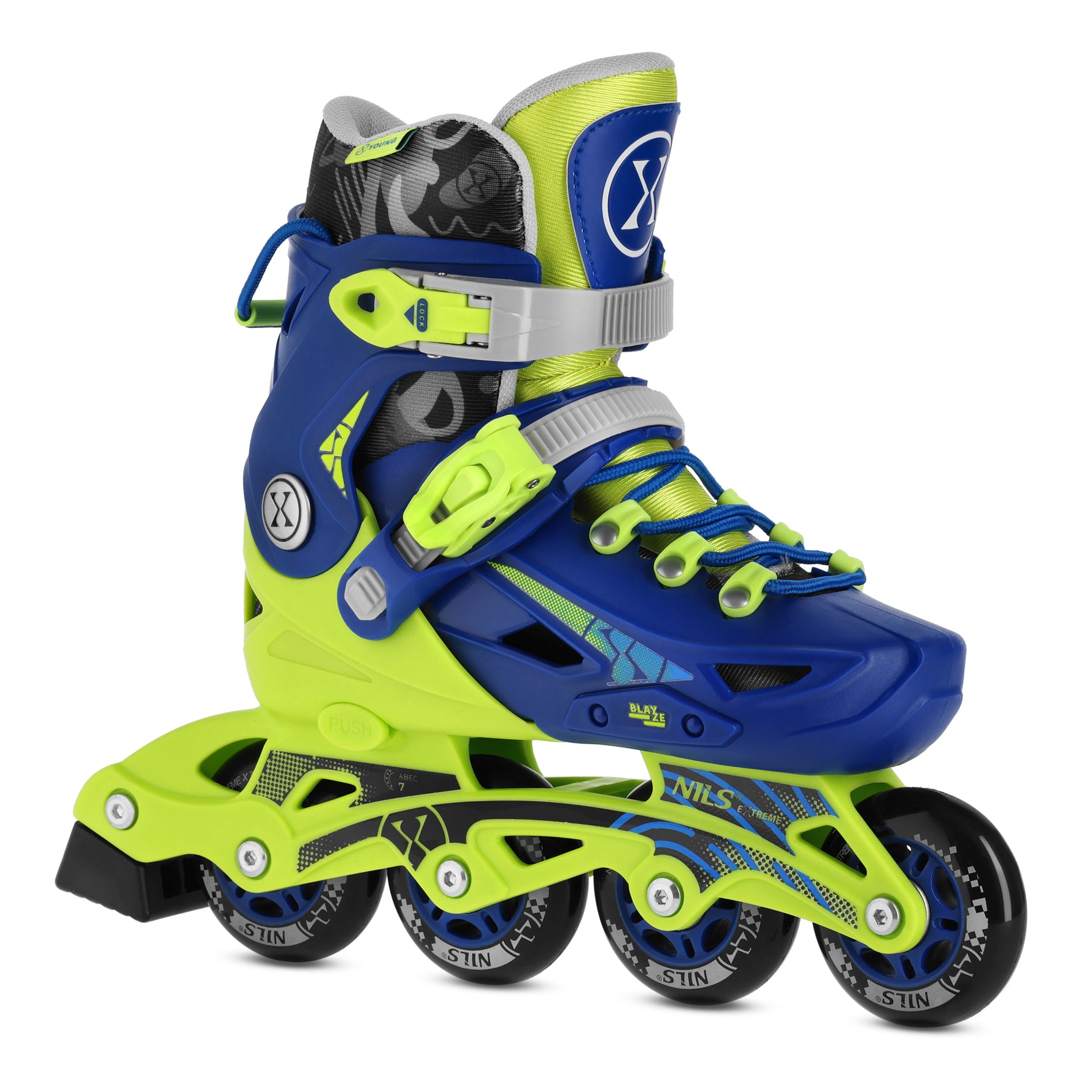 NA1055 BLAZE NAVY BLUE INLINE SLIDAS, L IZMĒRS (39–42) NILS EXTREME