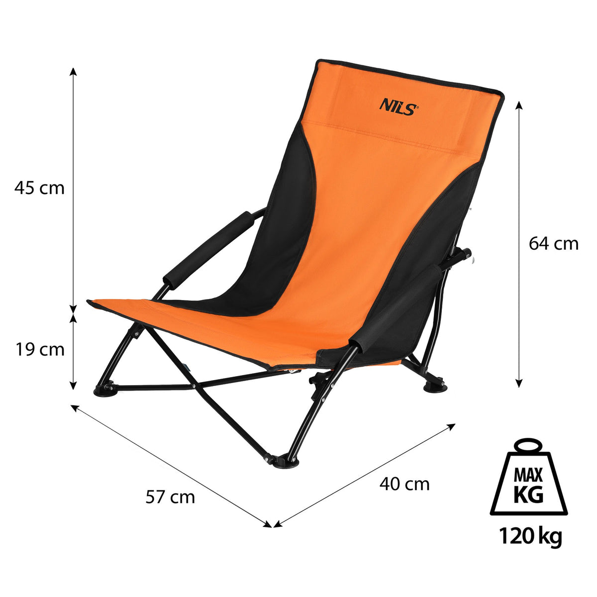 NC3035 ORANŽI-MELNS PLUDŽAS KRĒSLS NILS