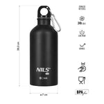 NC3801 CEĻOJUMA PUDELE 550ML Melna NILS CAMP